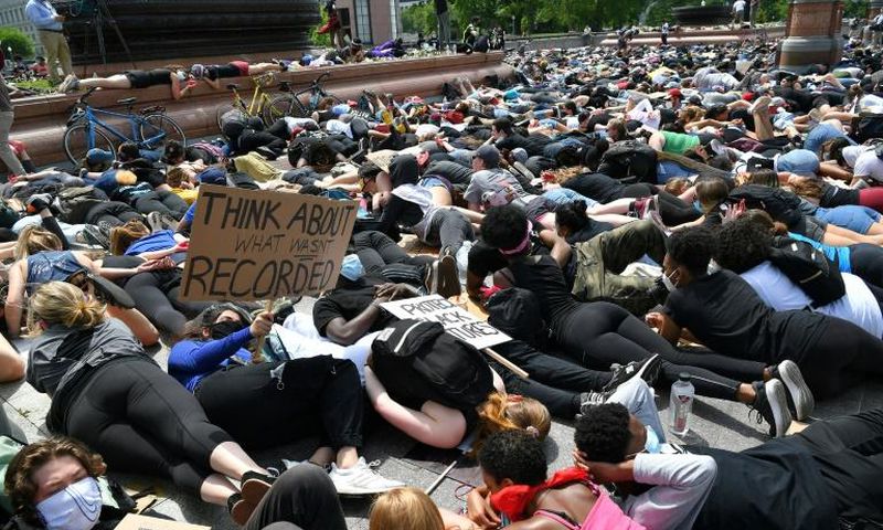 The death of George Floyd has sparked nationwide protests, including this one in Washington near the US Capitol on June 3, 2020