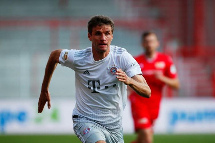 Bayern Munich forward Thomas Mueller admitted it was strange to play Union Berlin behind closed doors on Sunday