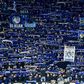 Atalanta fans cheer during the UEFA Champions League football match between against Valencia in Milan's San Siro Stadium on February 19