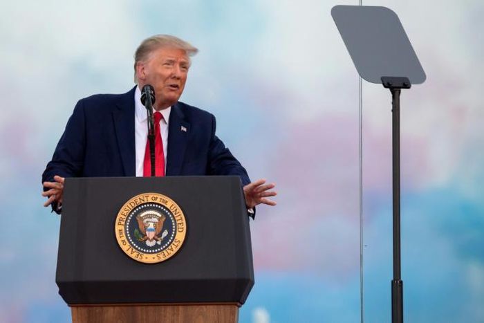 US President Donald Trump described his idea for a national park of "American heroes" while speaking on July 4, 2020, in the White House garden