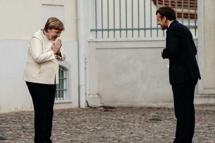 Socially distanced but together on the virus recovery fund scheeme; Angela Merkel and Emmanuel Macron on Tuesday