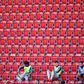 Bayern Munich substitutes wearing protective face masks maintain social distance during Sunday's 2-0 win at Union Berlin.