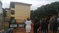 WATCH: Heavy security presence at Accra Girls SHS as parents rush to withdraw wards