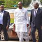 The Finance Minister; Ken Ofori-Atta and Vice President Dr Mahamudu Bawumia walking to the chamber