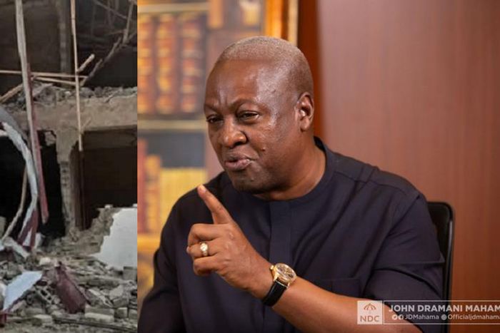 Demolition of Nigeria High Commission: Once peaceful Ghana has now become lawless – Mahama