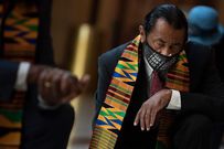 Here are beautiful Kente photos from George Floyd's memorial by Congressional Democrats