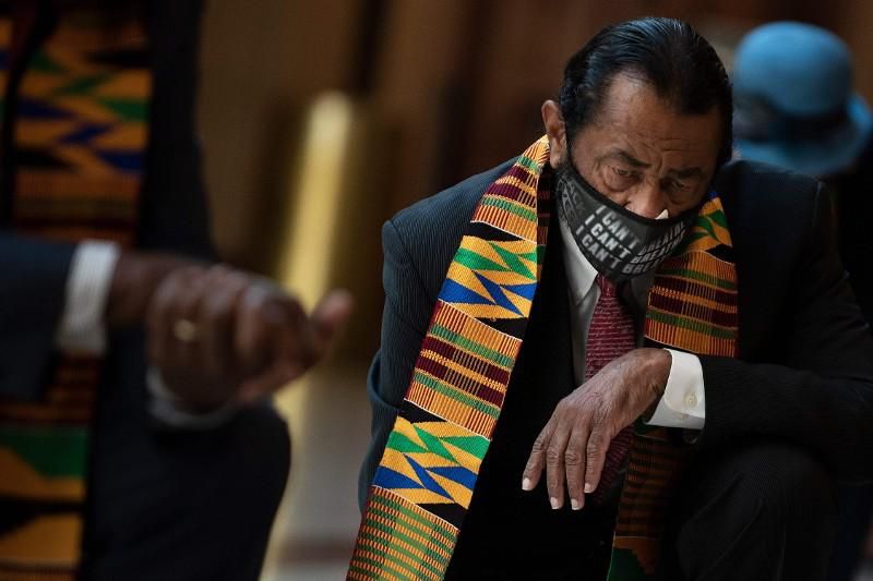 Here are beautiful Kente photos from George Floyd's memorial by Congressional Democrats