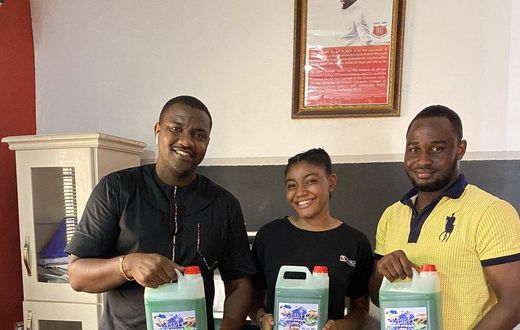 Dumelo supports student-owned start-up producing locally-made liquid soap