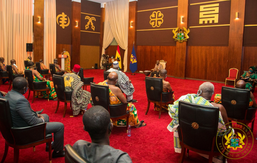 President Akufo-Addo's meeting with the leaders of the Muslim Community in the country and the Executive Committee of the National House of Chiefs.