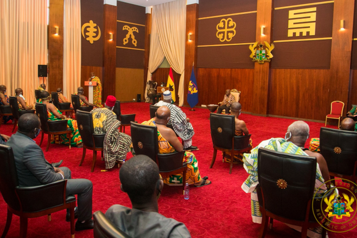 President Akufo-Addo's meeting with the leaders of the Muslim Community in the country and the Executive Committee of the National House of Chiefs.