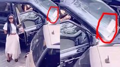 Nana Aba Anamoah removes fake DVLA number plate on her gifted Range Rover
