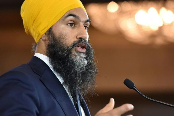 Jagmeet Singh is seen in October 2019