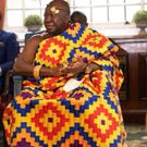 Otumfuo in his usual Kente