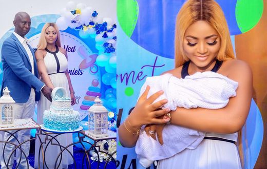 Regina Daniels and billionaire husband, Ned Nwoko, hold naming ceremony for their son