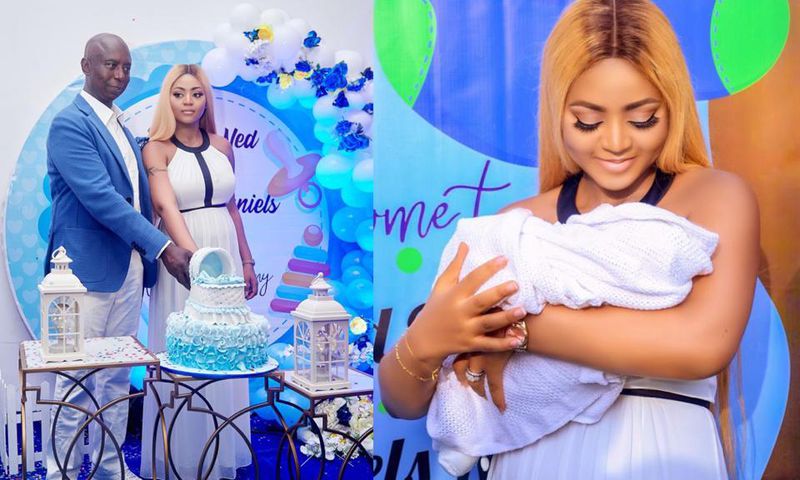 Regina Daniels and billionaire husband, Ned Nwoko, hold naming ceremony for their son