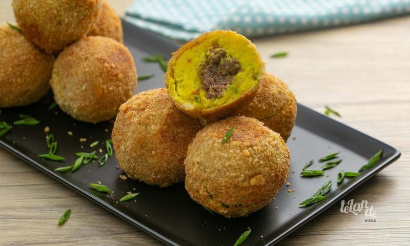How to make simple potato stuffed balls