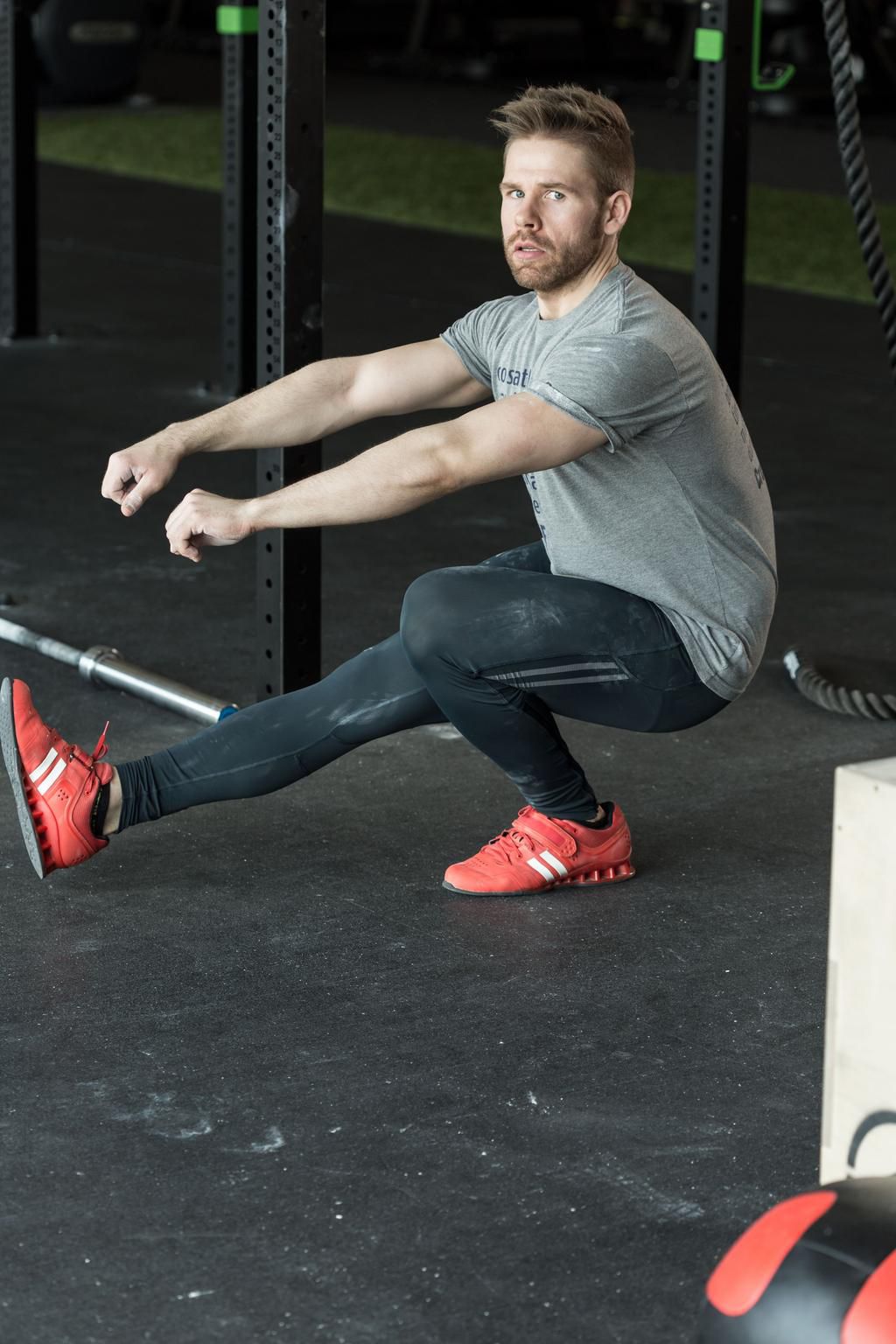 gym exercise - pistol squats