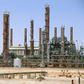 A picture taken on June 3, 2020 shows an oil refinery in Libya's northern town of Ras Lanuf