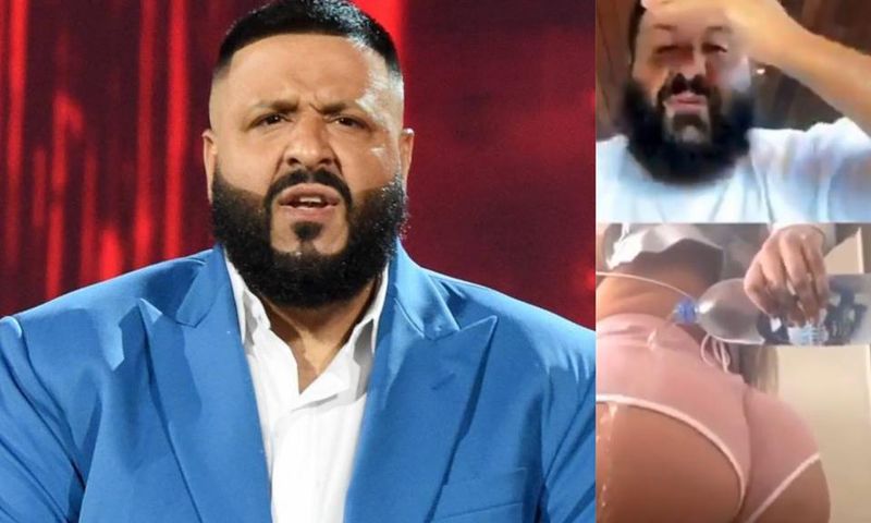 Dj Khaled stops fan from twerking for him live on Instagram