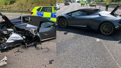 Driver crashes new £200,000 Lamborghini just 20 minutes after owner picked it up from showroom
