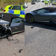 Driver crashes new £200,000 Lamborghini just 20 minutes after owner picked it up from showroom