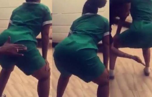 File photo of a nurse twerking