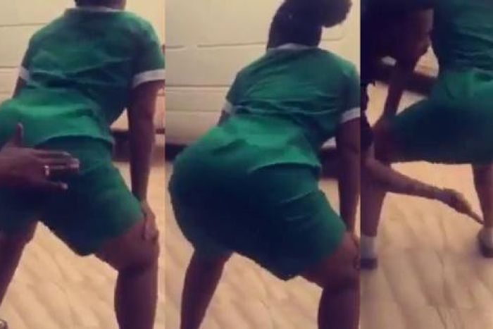 File photo of a nurse twerking