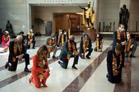 Here are beautiful Kente photos from George Floyd's memorial by Congressional Democrats