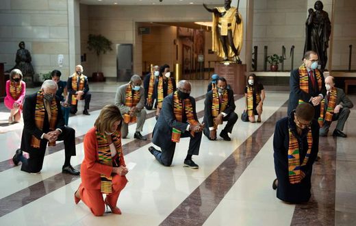 Here are beautiful Kente photos from George Floyd's memorial by Congressional Democrats