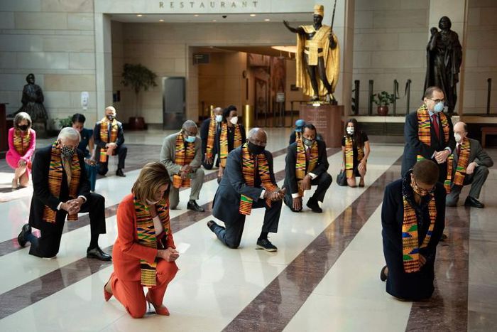 Here are beautiful Kente photos from George Floyd's memorial by Congressional Democrats