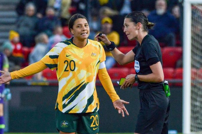Star Australia forward Sam Kerr -- her country is expected to be awarded the 2023 women's World Cup on Thursday in a joint bid with New Zealand