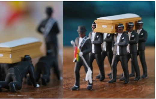 Chinese company produces dolls of Ghanaian famous Pall-Bearers for sale