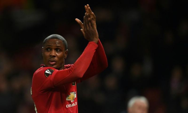 Staying put: Odion Ighalo's loan deal at Manchester United has been extended until January 2021