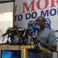 Yaw Bbuabeng Asamoa speaking at NPP press conference