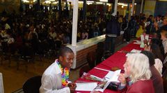 17 -year-old Akwasi Frimpong graduating from the Augustinus College junior high school, August 2003