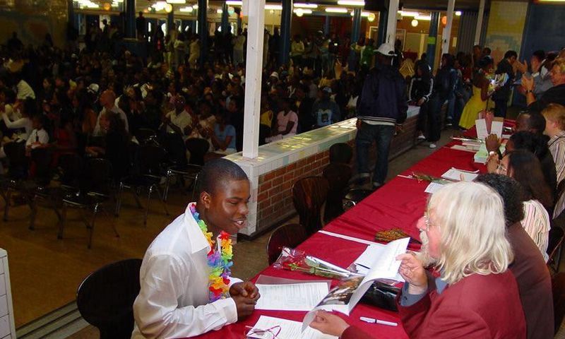 17 -year-old Akwasi Frimpong graduating from the Augustinus College junior high school, August 2003
