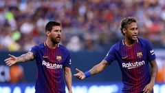 Neymar won two La Lga titles and the Champions League alongside Messi at Barcelona