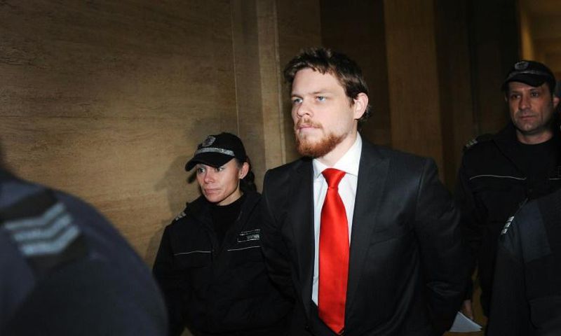 Jock Palfreeman (pictured in 2011 at the Sofia City Court in Bulgaria) was sentenced in December 2009 to 20 years in jail for stabbing to death a 20-year-old student and wounding another man in a street brawl in Sofia