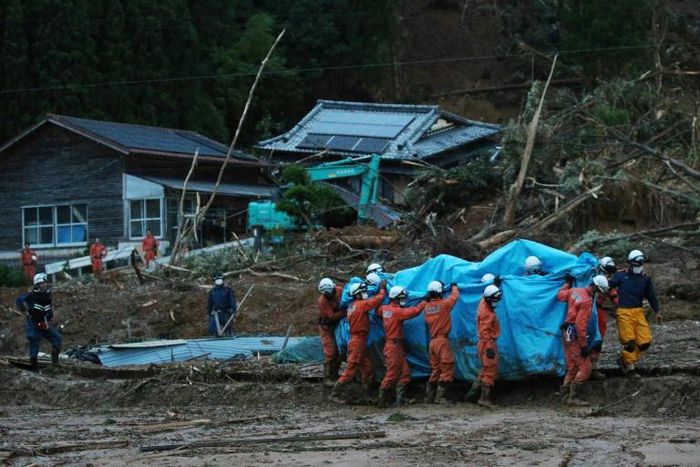 Rescue workers were trying all night to reach people cut off by the flooding