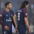 Thiago Silva (L) and Edinson Cavani, both out of contract, will leave Paris Saint-Germain this summer, the club's sporting director Leonardo has confirmed
