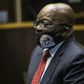 Masked: Zuma at Tuesday's hearing