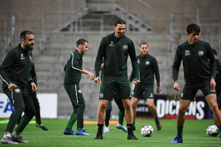 Zlatan Ibrahimovic has been the centre of attention training with the Hammarby squad