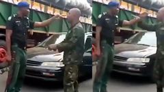 “Am I your mate? Is my rank your rank?” – Angry soldier and police clash over seniority (video)