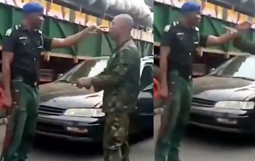 “Am I your mate? Is my rank your rank?” – Angry soldier and police clash over seniority (video)