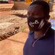 Asamoah Gyan on site of construction