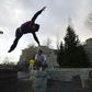 Parkour, an extreme sport born in France in the 1990s blending acrobatics and gymnastics, has a following in neighbourhoods of west Tehran, where high-rise residential buildings are closely connected