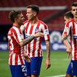 Atletico Madrid's Alvaro Morata (right) celebrates