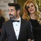Retired footballer Ezequiel Lavezzi and his model and actress girlfriend Natalia Borges, pictured here in 2017 at the wedding of Argentine great Lionel Messi to Antonella Roccuzzo