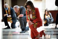 Here are beautiful Kente photos from George Floyd's memorial by Congressional Democrats