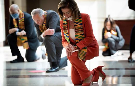 Here are beautiful Kente photos from George Floyd's memorial by Congressional Democrats